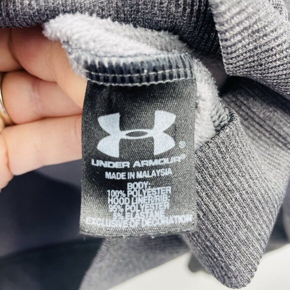Under Armour Womens Size Large Semi Fitted Full Zippered Hooded Sweatshirt Gray - Picture 5 of 5